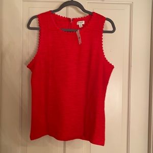 J Crew Mercantile red rickrack top